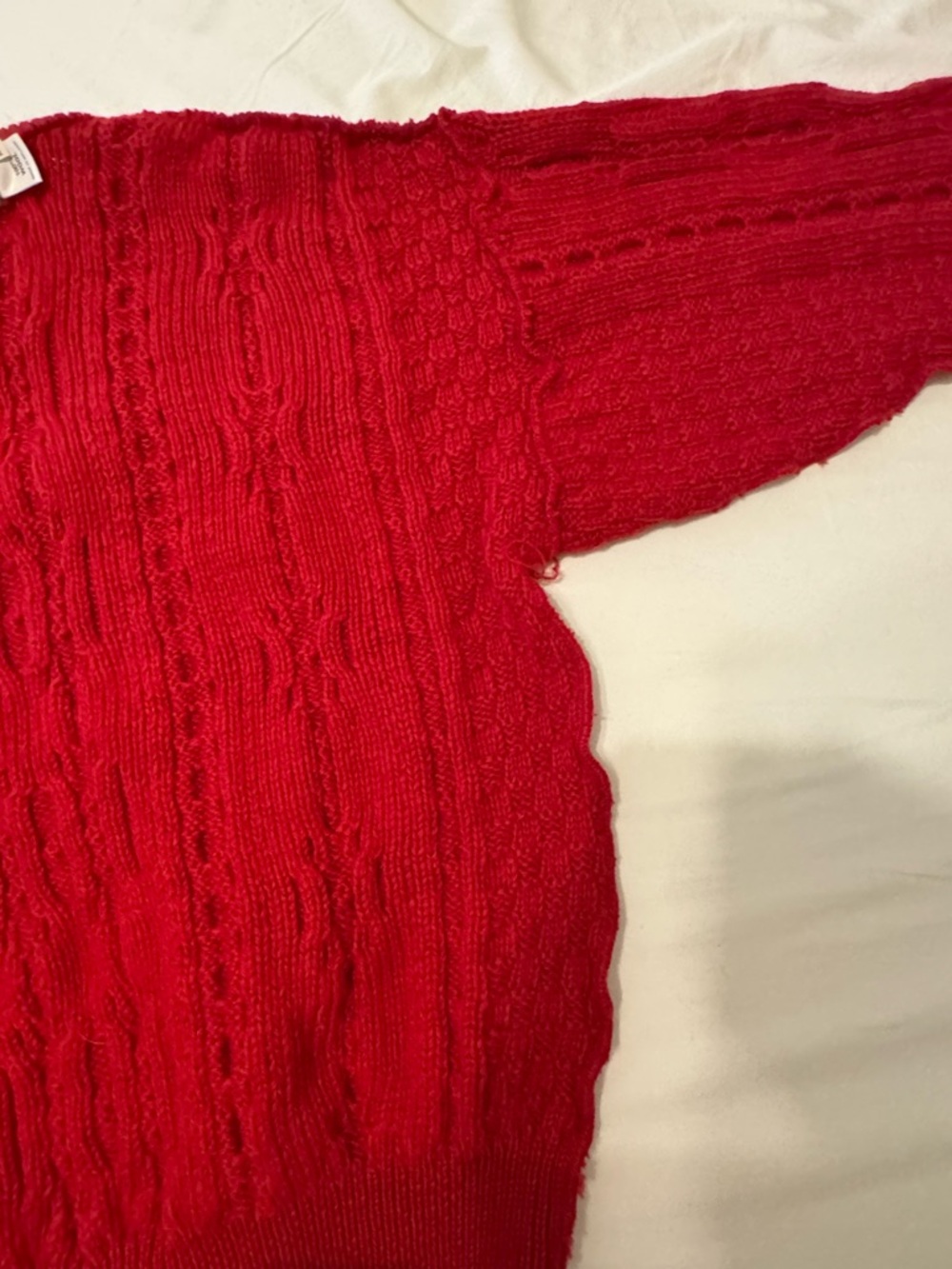 Aran Crafts Vibrant Red Crewneck Sweater - Picture 13 of 14